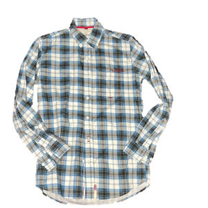 S.Oliver Men's  Blue & White Check Button Up Shirt size Medium